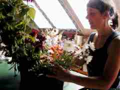 Divya makes bouquets