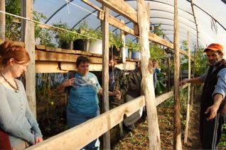 Hoophouse class at Laughing Dog Farm...